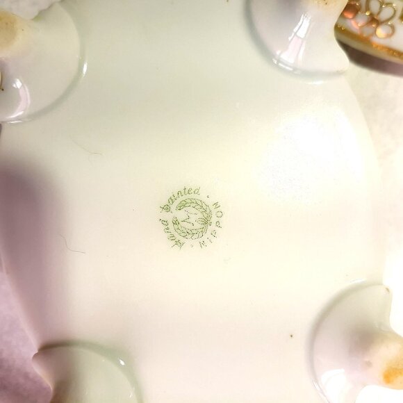 Antique Morimura Brothers Nippon Old Paris Style Footed Trinket Box - Picture 7 of 7